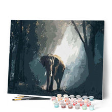 Cargar imagen en el visor de la galería, Pintar Por Números - Elefantes Del Bosque Oscuro - Figuredart - Animales Elefantes