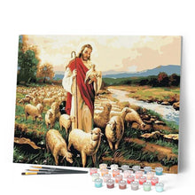 Cargar imagen en el visor de la galería, Pintar Por Números - Jesús El Buen Pastor Figura - Figuredart - Religión