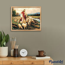 Cargar imagen en el visor de la galería, Pintar Por Números - Jesús El Buen Pastor Figura - Figuredart - Religión