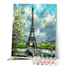 Cargar imagen en el visor de la galería, Pintar Por Números - Torre Eiffel Primavera - Figuredart - Ciudades
