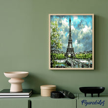 Cargar imagen en el visor de la galería, Pintar Por Números - Torre Eiffel Primavera - Figuredart - Ciudades