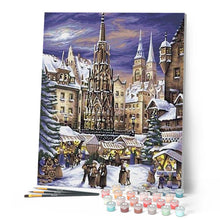 Cargar imagen en el visor de la galería, Pintar Por Números - Mercado De Navidad De Nuremberg - Figuredart - Ciudades Navidad