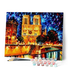 Cargar imagen en el visor de la galería, Pintar Por Números - Notre Dame De Noche - Figuredart - Ciudades