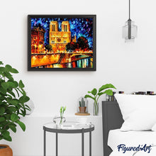Cargar imagen en el visor de la galería, Pintar Por Números - Notre Dame De Noche - Figuredart - Ciudades