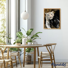 Cargar imagen en el visor de la galería, Pintar Por Números - Tigre Blanco Y Negro - Figuredart - Animales Tigres