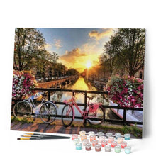 Cargar imagen en el visor de la galería, Pintar Por Números - Amanecer Ámsterdam - Figuredart - Ciudades