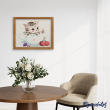 Cargar imagen en el visor de la galería, Pintar Por Números - Gato Cereza - Figuredart - Animales Cocina Gatos Principiantes