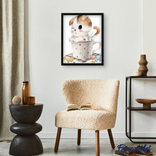 Cargar imagen en el visor de la galería, Pintar Por Números - Gato Taza De Té - Figuredart - Animales Cocina Gatos Infantil Principiantes