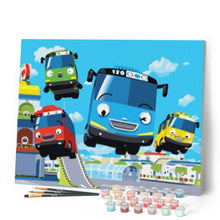 Cargar imagen en el visor de la galería, Pintar Por Números - Buses Coloridos - Figuredart - Infantil Películas