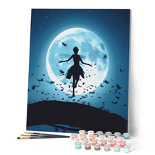 Cargar imagen en el visor de la galería, Pintar Por Números - Hada En La Luna - Figuredart - Baile Paisajes