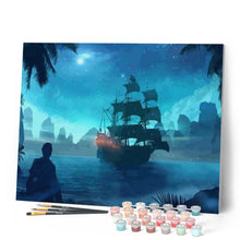 Cargar imagen en el visor de la galería, Pintar Por Números - El Barco De La Isla - Figuredart - Barcos Paisajes
