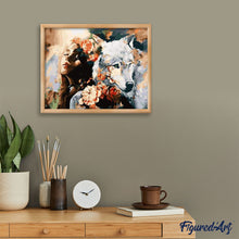 Cargar imagen en el visor de la galería, Pintar Por Números - La Belleza Y El Lobo - Figuredart - Animales Lobos