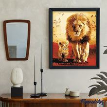 Cargar imagen en el visor de la galería, Pintar Por Números - León Padre E Hijo - Figuredart - Animales Leones