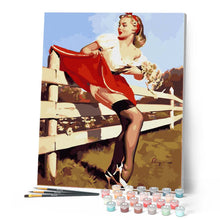 Cargar imagen en el visor de la galería, Pin-up vintage con valla