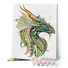 Cargar imagen en el visor de la galería, Pintar Por Números - Dragón Verde - Figuredart - Animales Dragones