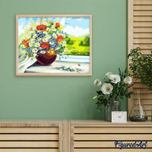 Cargar imagen en el visor de la galería, Jarrón de flores con vista al campo