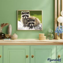 Cargar imagen en el visor de la galería, Pintar Por Números - Mapaches - Figuredart - Paisajes