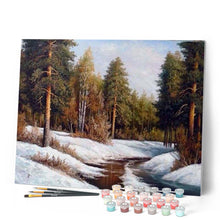 Cargar imagen en el visor de la galería, Pintar Por Números - Bosque Congelado - Figuredart - Paisajes