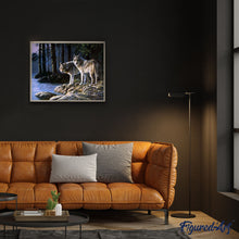 Cargar imagen en el visor de la galería, Pintar Por Números - Lobos Intimidantes - Figuredart - Lobos Paisajes