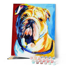 Cargar imagen en el visor de la galería, Pintar Por Números - Perro De Color 7 - Figuredart - Animales Perros Pop Art