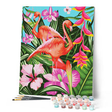 Cargar imagen en el visor de la galería, Flamencos y hojas grandes