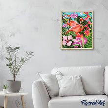 Cargar imagen en el visor de la galería, Flamencos y hojas grandes