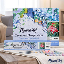 Cargar imagen en el visor de la galería, Adorables flamencos rosas y vegetación