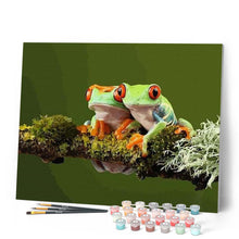 Cargar imagen en el visor de la galería, Pintar Por Números - Dos Pequeñas Ranas - Figuredart - Animales Ranas