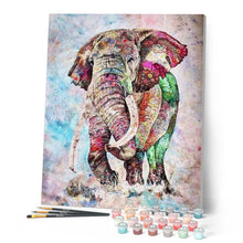 Cargar imagen en el visor de la galería, Pintar Por Números - Elefante Acuarela 1 - Figuredart - Animales Elefantes