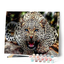 Cargar imagen en el visor de la galería, Pintar Por Números - Leopardo Madre Rugidos - Figuredart - Animales