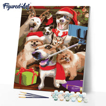 Cargar imagen en el visor de la galería, Selfie de perros en Navidad