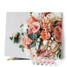 Cargar imagen en el visor de la galería, Pintar Por Números - Pink Rose Bouquet - Figuredart - Flores