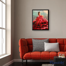 Cargar imagen en el visor de la galería, Pintar Por Números - Vestido Rojo - Figuredart - Romanticismo