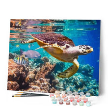 Cargar imagen en el visor de la galería, Pintar Por Números - Tortugas En Su Ambiente - Figuredart - Animales Novedades