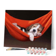 Cargar imagen en el visor de la galería, Pintar Por Números - Perro Cansado - Figuredart - Animales Novedades Perros