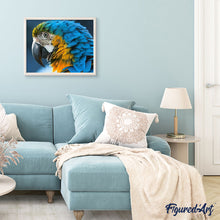 Cargar imagen en el visor de la galería, Pintar Por Números - Guacamayo Azul Y Amarillo - Figuredart - Animales Novedades