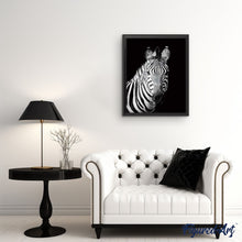 Cargar imagen en el visor de la galería, Pintar Por Números - Cebra Blanco Y Negro 1 - Figuredart - Animales Novedades