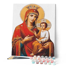 Cargar imagen en el visor de la galería, Pintar Por Números - Virgen Con El Niño - Figuredart - Novedades Religión