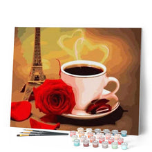 Cargar imagen en el visor de la galería, Pintar Por Números - Rose Café - Figuredart - Novedades Romanticismo