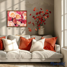 Cargar imagen en el visor de la galería, Pintar Por Números - Rosas De Color Naranja Melocotón - Figuredart - Flores Novedades