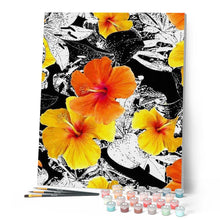 Cargar imagen en el visor de la galería, Pintar Por Números - Flor De Hibisco Amarillo - Figuredart - Flores