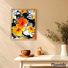 Cargar imagen en el visor de la galería, Pintar Por Números - Flor De Hibisco Amarillo - Figuredart - Flores