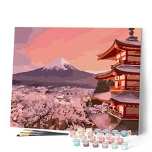 Cargar imagen en el visor de la galería, Pintar Por Números - Fuji Flores De Cerezo En Primavera - Figuredart - Paisajes