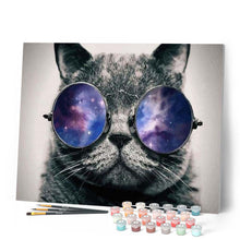 Cargar imagen en el visor de la galería, Pintar Por Números - Gato Gafas De Sol - Figuredart - Animales Gatos