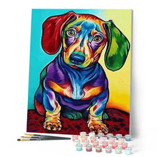 Cargar imagen en el visor de la galería, Pintar Por Números - Perro Color 2 - Figuredart - Animales Perros Pop Art