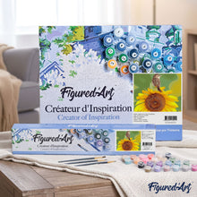 Cargar imagen en el visor de la galería, Pintar Por Números - Girasol Con Pájaro - Figuredart - Animales Flores Pájaros