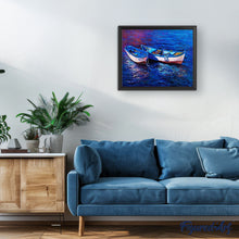 Cargar imagen en el visor de la galería, Pintar Por Números - Los Barcos De Pesca En La Noche - Figuredart - Barcos