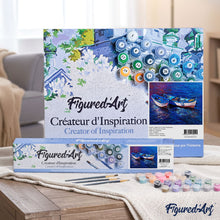 Cargar imagen en el visor de la galería, Pintar Por Números - Los Barcos De Pesca En La Noche - Figuredart - Barcos