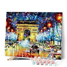 Cargar imagen en el visor de la galería, Pintar Por Números - Coches Por La Noche Abstracto - Figuredart - Ciudades Reproducción De Obras De Arte