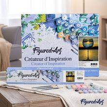 Cargar imagen en el visor de la galería, Pintar Por Números - Copa de Vino Y Bonita Vista - Figuredart - Intermedio, Novedades, Paisajes